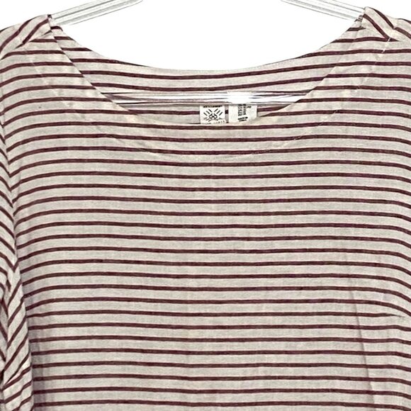 Artisan NY Linen Pullover Top XL Striped Peasant Cottagecore Sailor Coastal - Picture 2 of 5